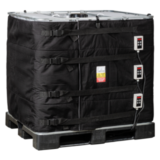 Housse chauffante IBC pour conteneur 1000L, 3000W, 3 zones, 0-90°C