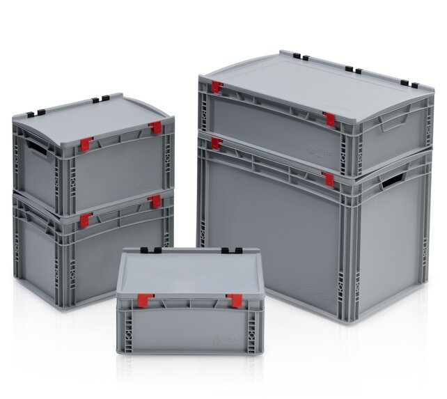 EURO crate 80x60x13,5 with lid