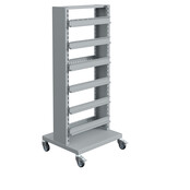 Etagenwagen FLUXO mit 3 Legplanken LxDxH 746x650x1775mm Order Picker