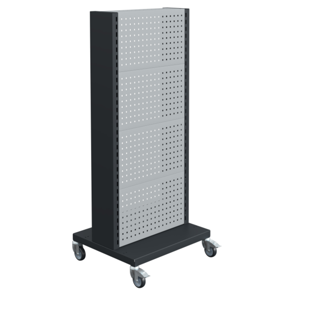 Chariot FLUXO avec Panneaux Perforés en Acier – Chariot de Rangement d’Outils Robuste et Mobile