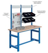 SI Zware Werkbank / Werktafel, 1000 kg Draagvermogen - Verstelbaar Hoogte