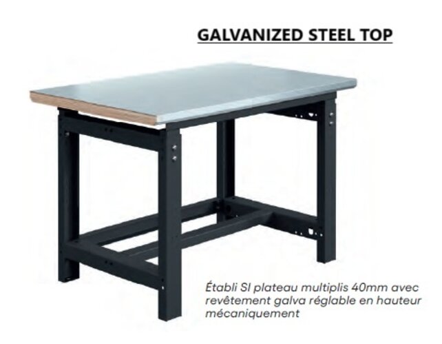 SI Heavy-Duty Workbench / Work Table, 1000 kg Capacity – Adjustable Height