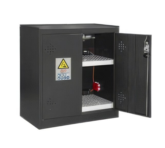 Lithium-Ionen-Batterieschrank mit 2 Türen 1025 x 980 x 540 mm