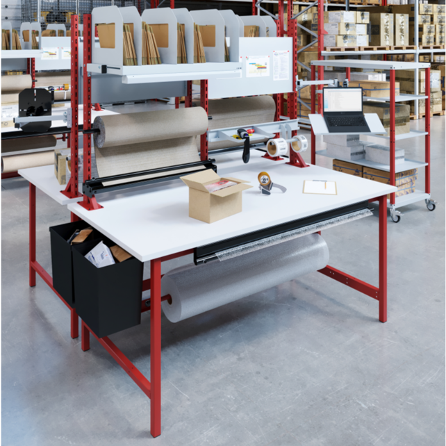 PTH Ergo Werkbank 500 kg – Schwerlast-Industriearbeitstisch mit fester Höhe | Salesbridges