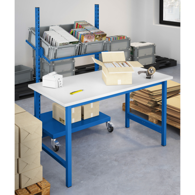 PTH Ergo Werkbank 500 kg – Schwerlast-Industriearbeitstisch mit fester Höhe | Salesbridges