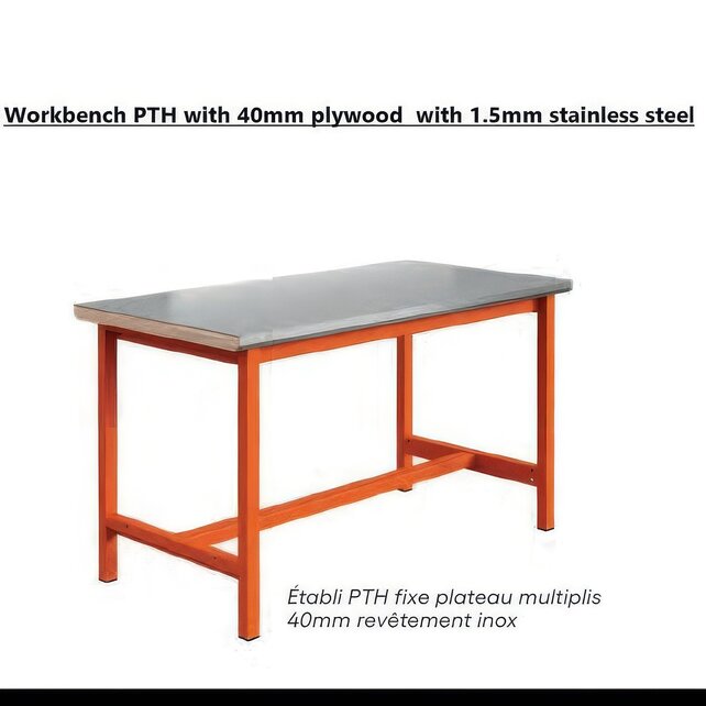 PTH Ergo Werkbank 500 kg – Schwerlast-Industriearbeitstisch mit fester Höhe | Salesbridges