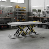 Hubtisch 4.000 kg – Doppelschere, Plattform 2500 × 850 mm, Hubhöhe 1000 mm