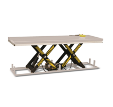 Hubtisch 2.000 kg – Doppelschere, Plattform 2500 × 820 mm, Hubhöhe 1000 mm