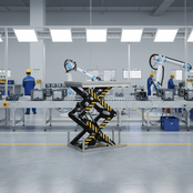 Stationaire heftafel 1000Kg  met dubbele schaar130x82cm