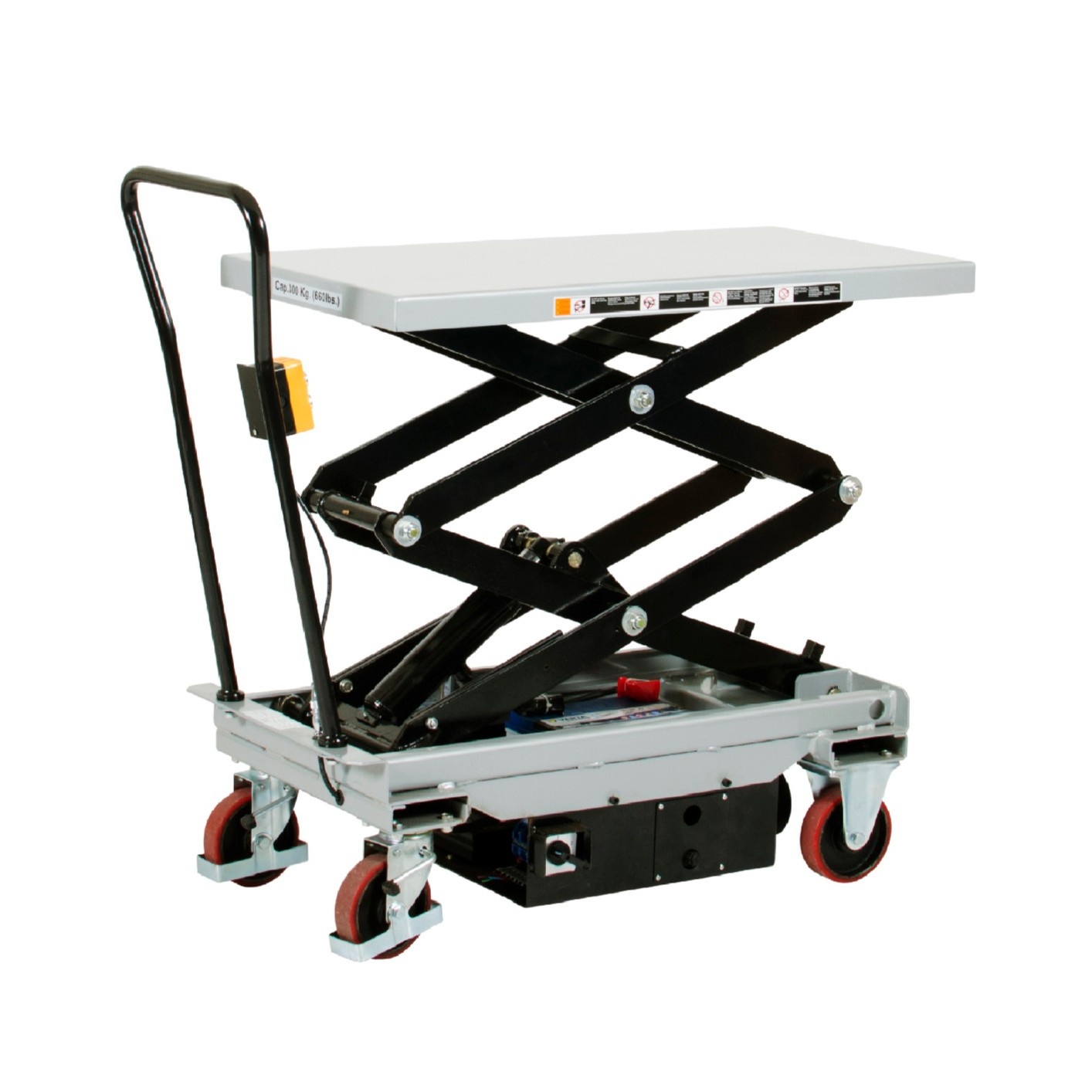 Electric Mobile Lift Table 1010x520 Mm 300kg Capacity H1600 Mm