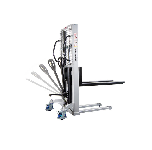 Handmatige Stapelaar mit Quicklift – 1100 mm Hefhoogte – 1000 kg Capaciteit