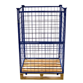 Gitteraufsatzrahmen für Paletten H1600mm, klappbar, Palettenrand, Containeraufsatz