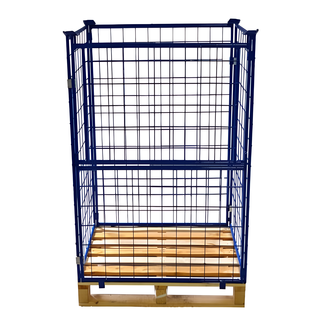Gitteraufsatzrahmen für Paletten H1600mm, klappbar, Palettenrand, Containeraufsatz