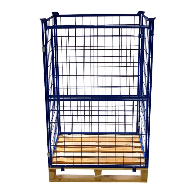 Gitteraufsatzrahmen für Paletten H1600mm, klappbar, Palettenrand, Containeraufsatz