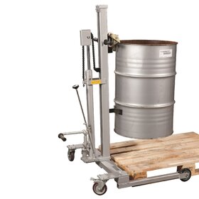 Chariot Hydraulique pour Fûts 300 kg volume 210L