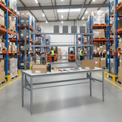 Inpaktfel L 2000x800x24 mm Laminaat – In hoogte verstelbare inpakwerktafel  (300 kg)