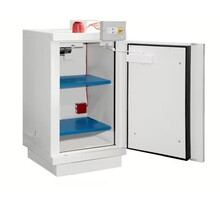 90-Minute Fire Resistant Lithium-Ion Battery Cabinet (Counter-Top), 1 Door, 2 Shelves — 1180 x 635 x 670 mm