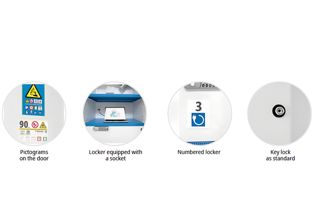 Lithium‑Ion Accukast 90 min  – 2 deuren, 10 Afsluitbare Compartimenten