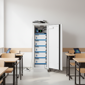90-Minuten Lithium-Ionen-Akkuschrank, 2-türig, mit 10 abschließbaren Ladefächern – Serie 790+LIAC