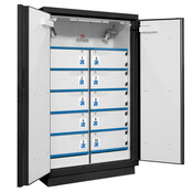 90-Minuten Lithium-Ionen-Akkuschrank, 2-türig, mit 10 abschließbaren Ladefächern – Serie 790+LIAC
