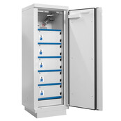 90‑Minute Fire‑Resistant Lithium‑Ion Battery Cabinet – 1 Door – 5 Lockable Compartments