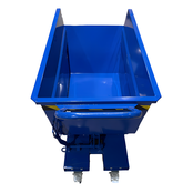 Kippbehälter für Gabelstapler 500L mit Schubbügel und Rädern – Kippcontainer Kippmulde