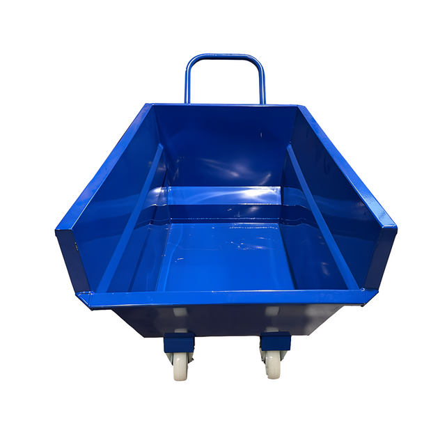 Benne basculante pour chariot élévateur 300L avec poignée et roues
