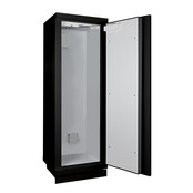 90-Minuten Brandschutzschrank für Lithium-Ionen-Akkus, hoch, 1-türig, 2020 × 635 × 620 mm, vorkonfiguriert mit 4 Fachböden und Feuerlöscher