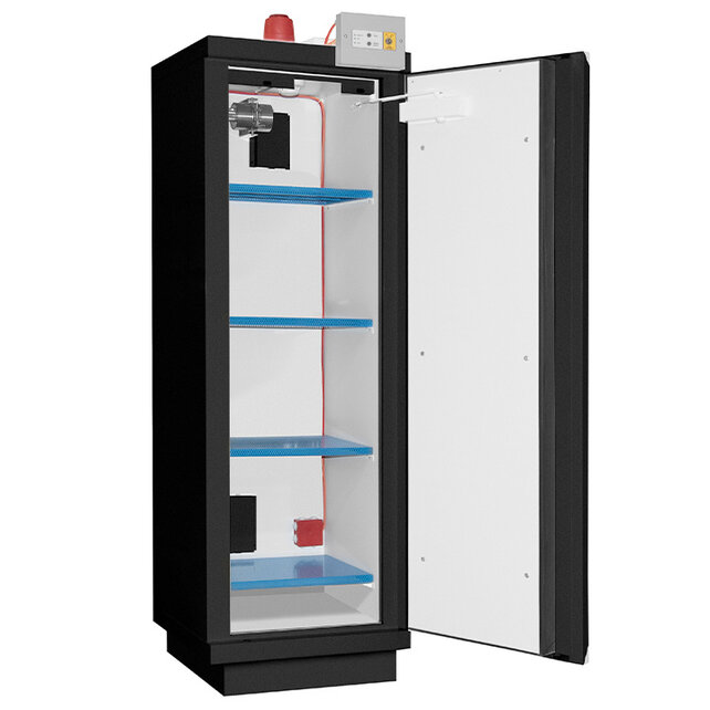 90 Minuten   Lithium-Ionen-Akku-Brandschutzschrank – 1 Tür mit Alarm- und Rauchmeldesystem