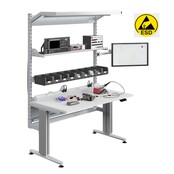 Modulog ESD-Arbeitstisch höhenverstellbar – Mechanisch oder elektrisch, bis 300 kg