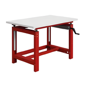 SI Industrie-Werkbank, höhenverstellbar mit Kurbel (Handkurbel) – 300 kg