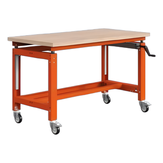 SI Industrie-Werkbank, höhenverstellbar mit Kurbel (Handkurbel) – 300 kg