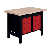 SI Fixed Heavy-Duty Industrial Workbench L1200mm with Suspended Storage – 1500 kg Load capacity