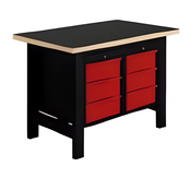 SI Fixed Heavy-Duty Industrial Workbench L1200mm with Suspended Storage – 1500 kg Load capacity