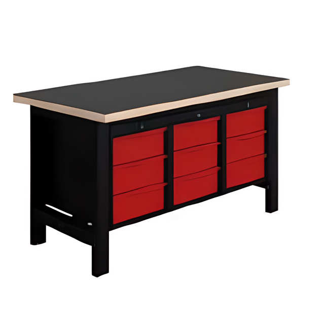 SI Fixed Heavy-Duty Industrial Workbench L1500mm with Suspended Storage – 1500 kg Load capacity