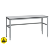Werkbank 1600x600 mm ESD – Handmatig in hoogte verstelbaar (730–980 mm), 300 kg