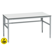 Établi 1200x800 mm ESD – Réglage manuel en hauteur (730–980 mm), charge 300 kg
