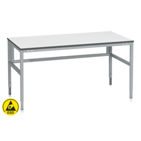 Établi 1200x800 mm ESD – Réglage manuel en hauteur (730–980 mm), charge 300 kg