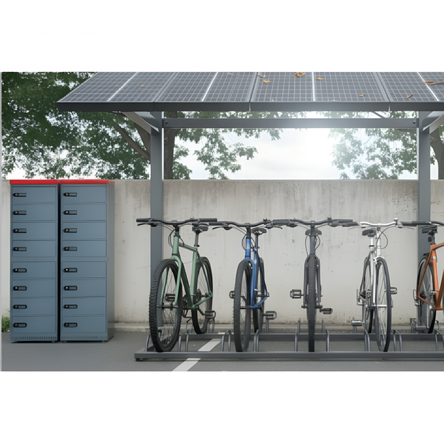 Outdoor laadkast voor lithium‑ion accu’s met codeslot (4 of 8 compartimenten) – CE / IEC/EN