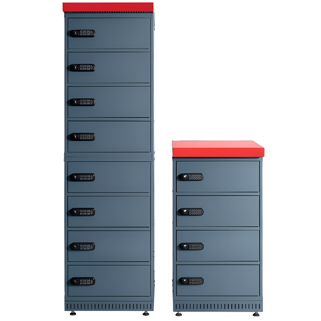 Outdoor-Sicherheitsladeschrank für Lithium-Ionen-Batterien – 4 oder 8 Fächer, CE / IEC EN 60335-1