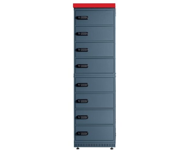 Outdoor-Sicherheitsladeschrank für Lithium-Ionen-Batterien – 4 oder 8 Fächer, CE / IEC EN 60335-1