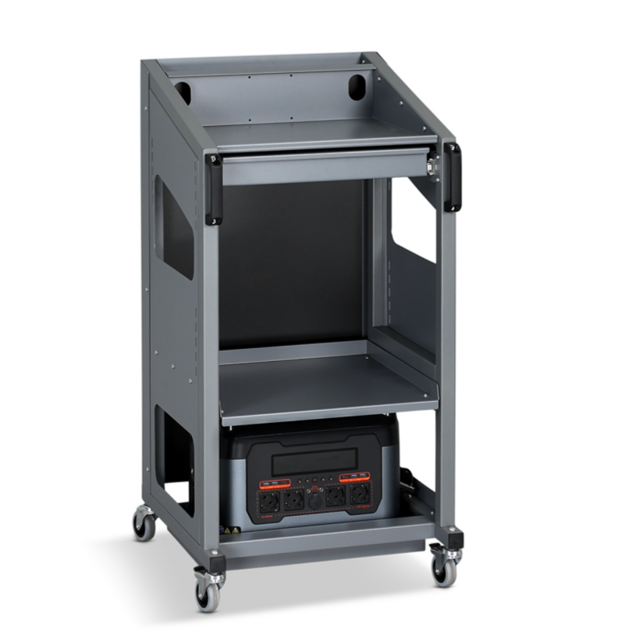 IT Transportwagen Power Pack Basic – Mobiele 230V werkplek mit 2400Wh LMFP-accu (8 uur)