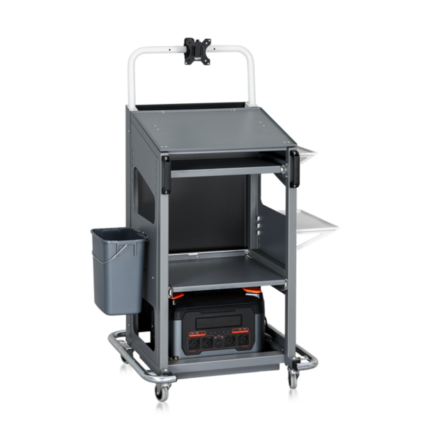 IT Trolley Power Pack Basic – Mobiele 230V werkplek met 2400Wh LMFP-accu (8 uur)