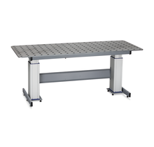 Elektrisch in Höhe verstelbare lastafel (800 mm diep) 500 kg – 28 mm gaten, 100 mm raster