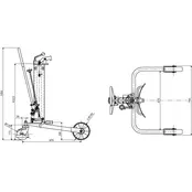 Hydraulischer Fasswagen für 210-Liter-Stahlfässer (stehend) – 250 kg – CE