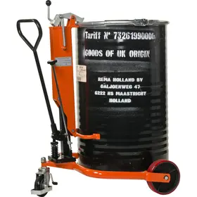 Hydraulischer Fasswagen für 210-Liter-Stahlfässer (stehend) – 250 kg – CE
