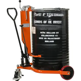 Hydraulischer Fasswagen für 210-Liter-Stahlfässer (stehend) – 250 kg – CE