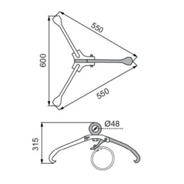 Rema DG10 Vatenklem / Drum Grab – voor 220L stalen & kunststof vaten– CE