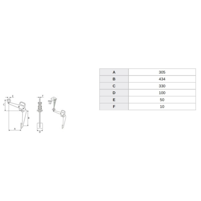 CVB Fassklemme / Fassgreifer 0,5 t – Vertikale Fasspositionierung – CE