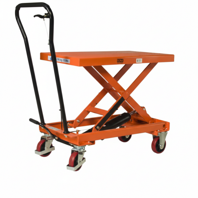 Table Élévatrice Mobile Manuelle 750 kg – Table Hydraulique à Ciseaux pour Atelier et Entrepôt